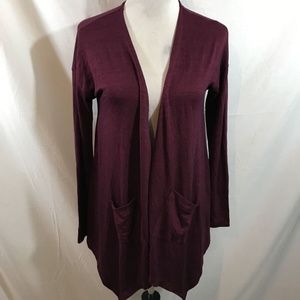 Mudd burgundy open front cardigan sweater - womens small
